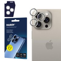 Szkło hartowane na obiektyw 3MK Hardy Lens Protection Pro do Apple iPhone 15 Pro Max Naturalny