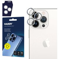 Szkło hartowane na obiektyw 3MK Hardy Lens Protection Pro do Apple iPhone 15 Pro Biały