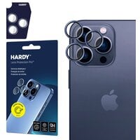 Szkło hartowane na obiektyw 3MK Hardy Lens Protection Pro do Apple iPhone 15 Pro Niebieski