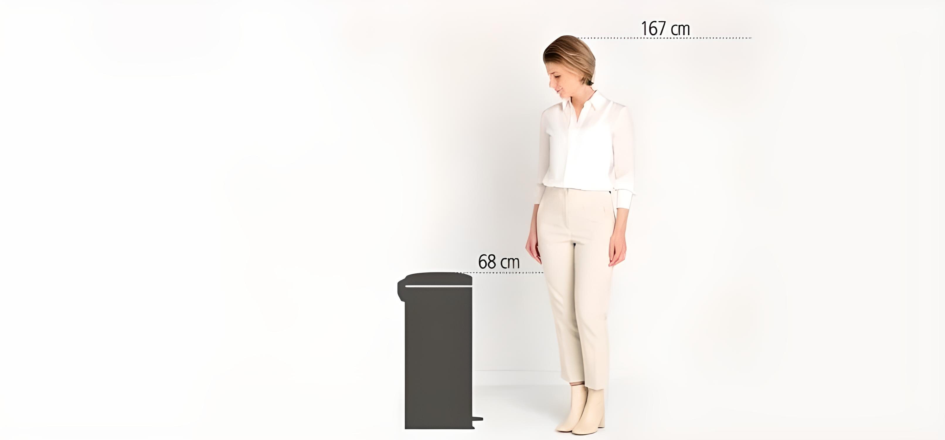 Kosz na śmieci BRABANTIA 115363 Touch Bin 30L Platynowy pojemnosc 30 l