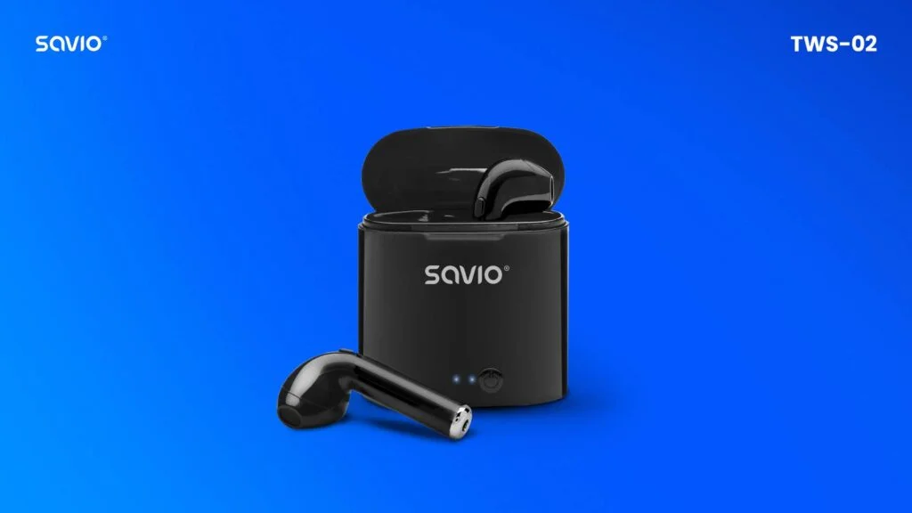 Bezprzewodowe słuchawki Bluetooth Savio TWS-02