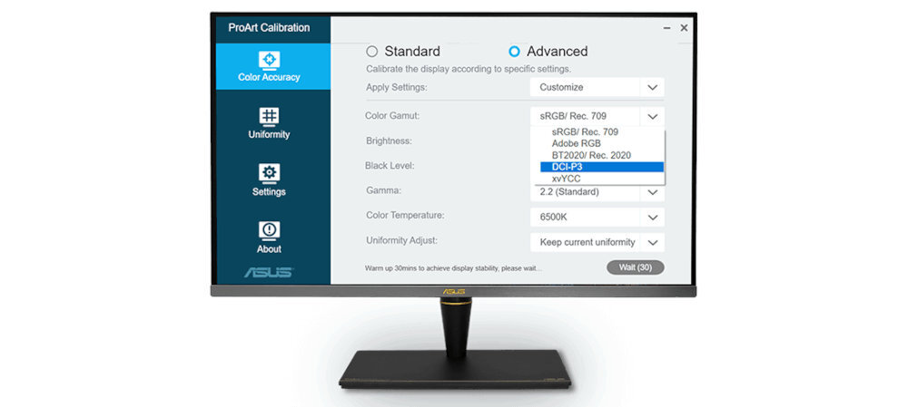 Monitor ASUS ProArt PA32UCX-PK 27 3840x2160px IPS kalibracja uzytkownika