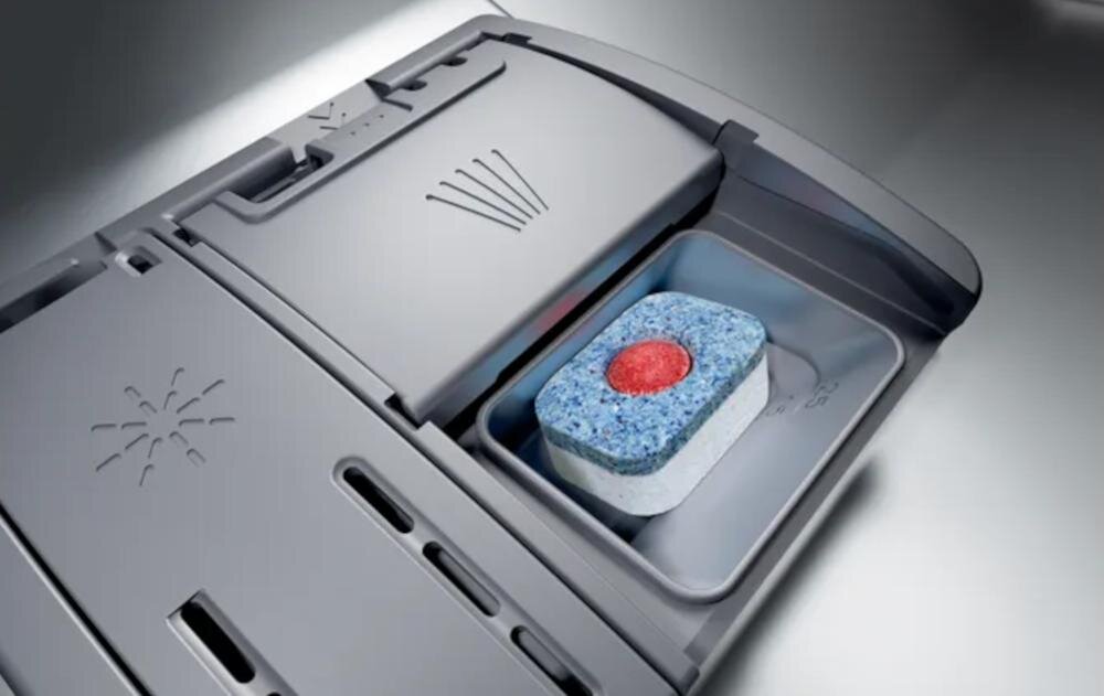 BOSCH SMI6ECS93E tabletka płyn sól zmywanie miejsce detergent