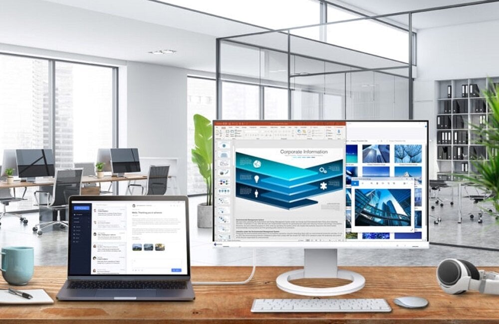 Monitor EIZO FlexScan EV2480-BK 24 1920x1080px IPS Prosty design, a zarazem ergonomiczne funkcje