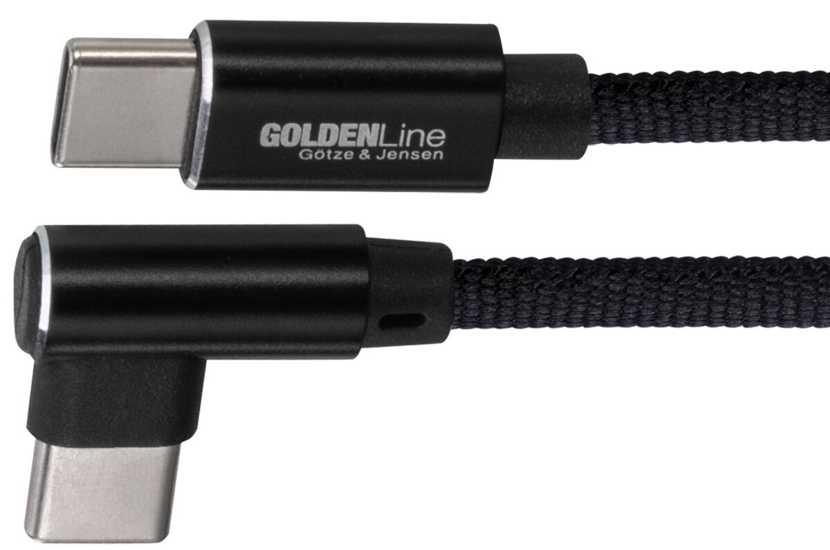 Kabel USB Typ C - USB Typ C katowy GOTZE & JENSEN Golden Line 1 m predkosc