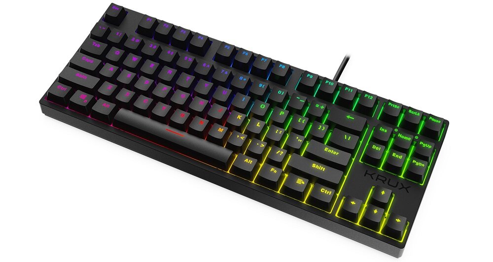 Klawiatura KRUX Atax Pro RGB Gateron Blue  - wysoka wytrzymałość 50milionów kliknięć