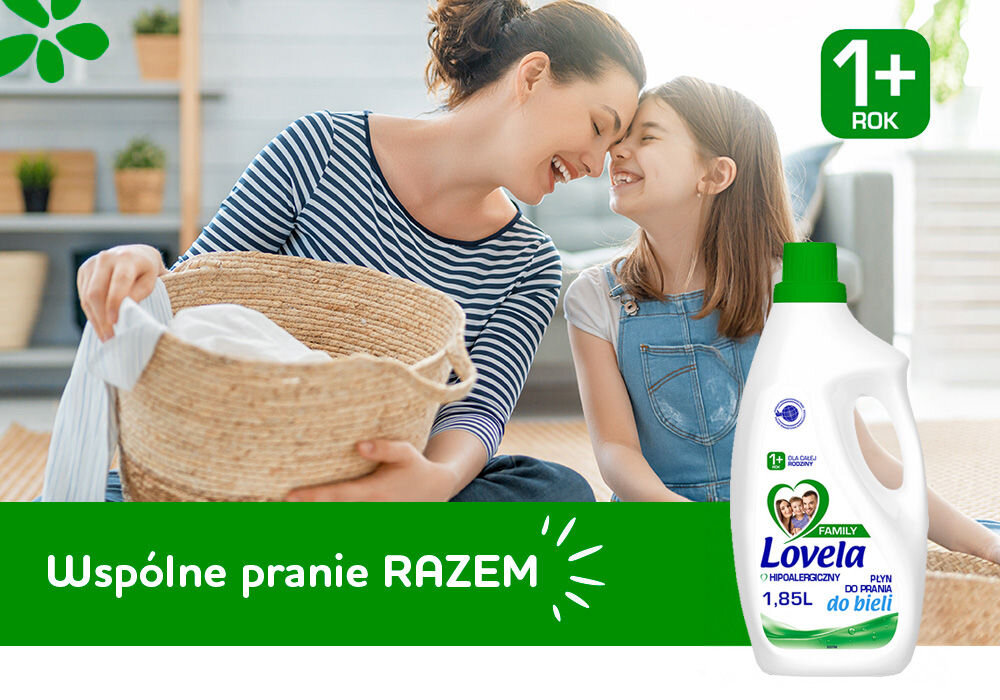 Płyn do prania LOVELA Family Biały 1850 ml wspólne pranie razem