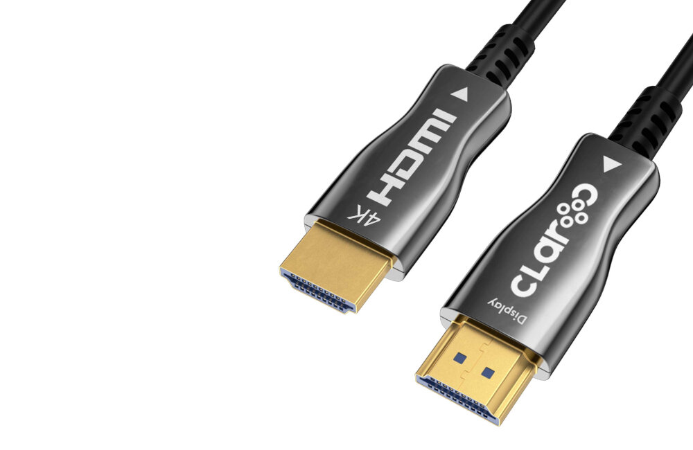 Kabel HDMI - HDMI AOC hybrydowa transmisja danych kabel żyły ocynkowane światłowód dane netflix hbo max jakość 4k 8 k kompresja obraz audio lekkość wytrzymałość 