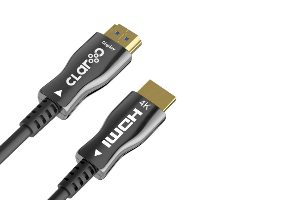 Kabel HDMI - HDMI AOC hybrydowa transmisja danych kabel żyły ocynkowane światłowód dane netflix hbo max jakość 4k 8 k kompresja obraz audio lekkość wytrzymałość 