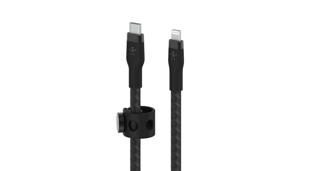 Kabel USB Typ-C - Lightning BELKIN Braided Silicone SYSTEM magnetyczny bezpieczne certyfikat MFI