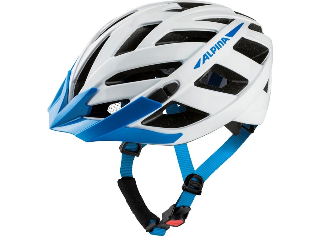 Kask rowerowy ALPINA Panoma 2.0 Biało-niebieski MTB (rozmiar M) - wysoki komfort 