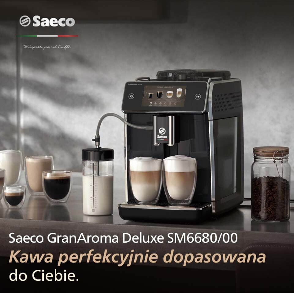 Ekspres Saeco model GranAroma Deluxe dostępny w sklepach Media Expert