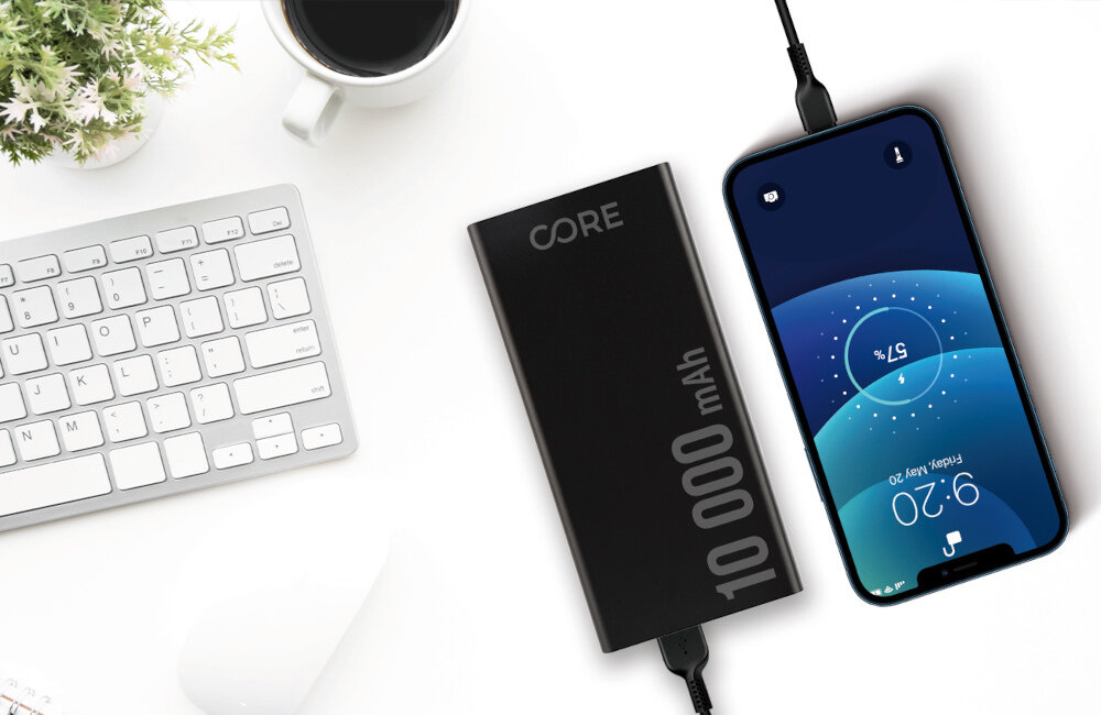 Powerbank FOREVER Core SPF-01 10000mAh Czarny DIODY LED DESIGN FUNKCJONALNOŚĆ