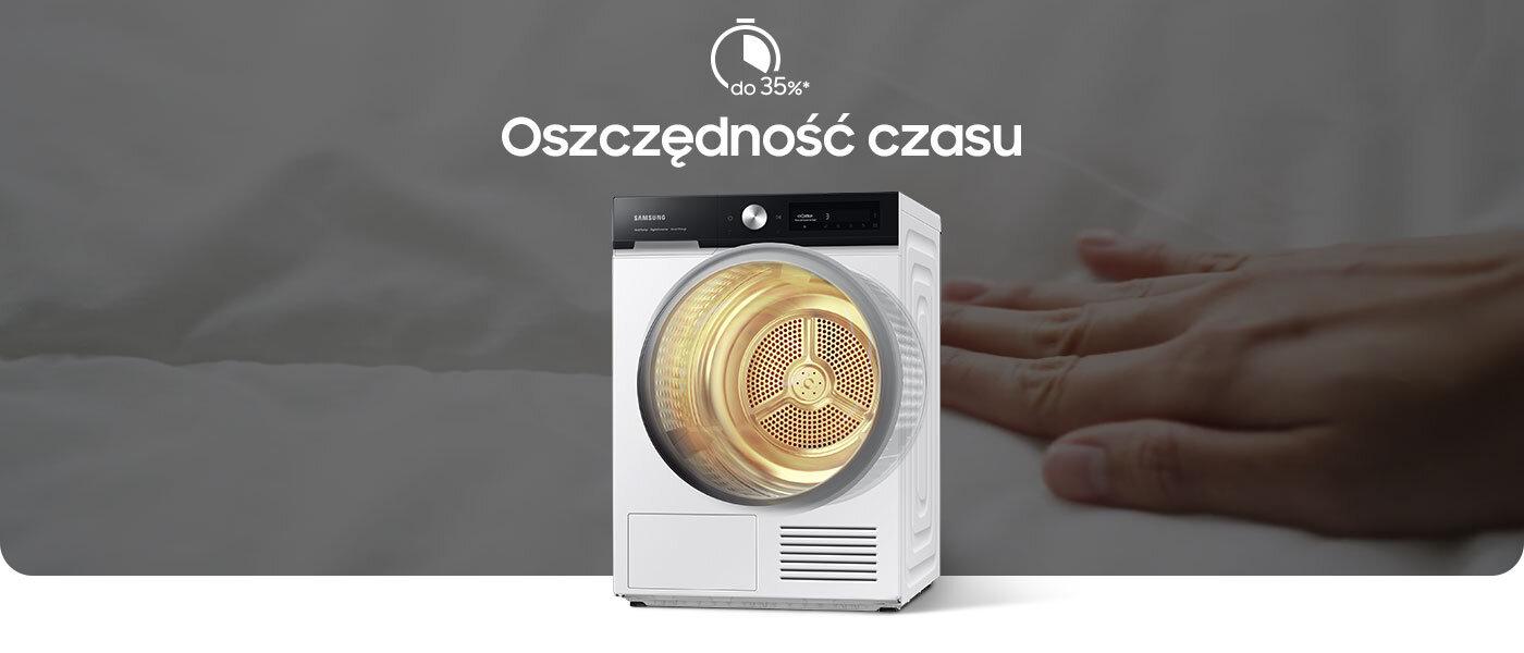 Technologia QuickDrive oparta o działanie algorytmów sztucznej inteligencji pozwala na skrócenie czasu suszenia nawet o trzydzieści pięć procent