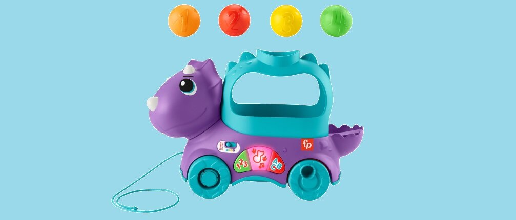 Zabawka FISHER PRICE Dinuś Podskakujące piłeczki HNR51 dinozaury zabawkowe dinozaury chłopcy dziewczynki urodziny prezent podarunek upominek zabawka edukacyjna zabawka interaktywna ucząca zabawka zabawka do tańca zabawka dj zabawka do ciągnięcia