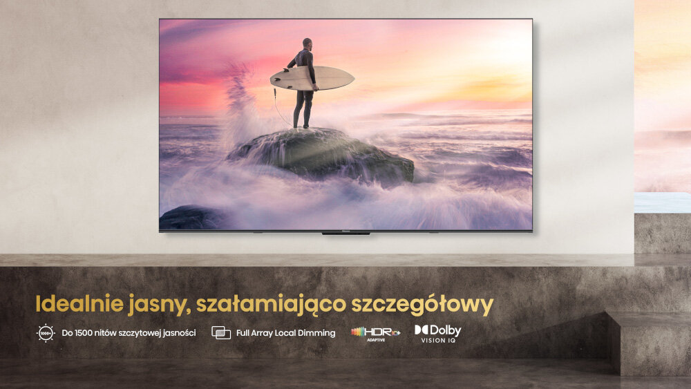 Telewizor HISENSE U8KQ  - jasność