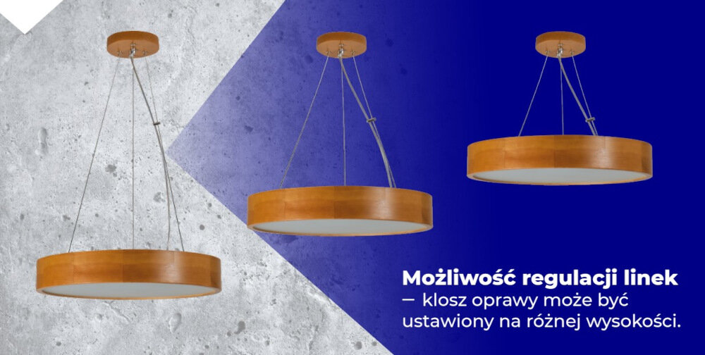 Lampa sufitowa KANLUX Jasmin C 270-B Czarny mozliwosc regulacji linek ustawienie klosza na wybranej wysokosci