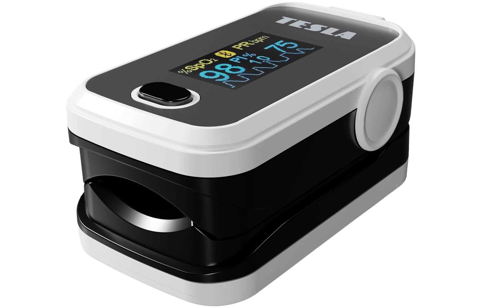 Pulsoksymetr TESLA Smart Oximeter TSL-HC-A310B Aplikacja mobilna synchronizacja śledzenie historia Android iOS