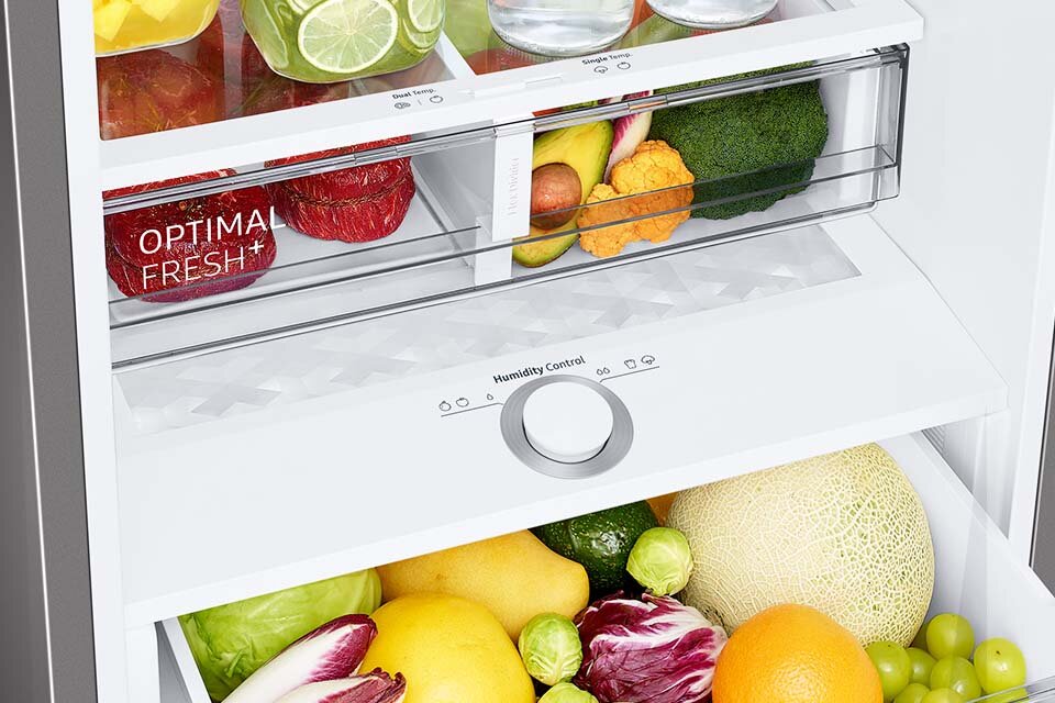 zdjęcie ukazuje przedzieloną komorę Optimal Fresh+ w celu stworzenia dwóch stref termicznych