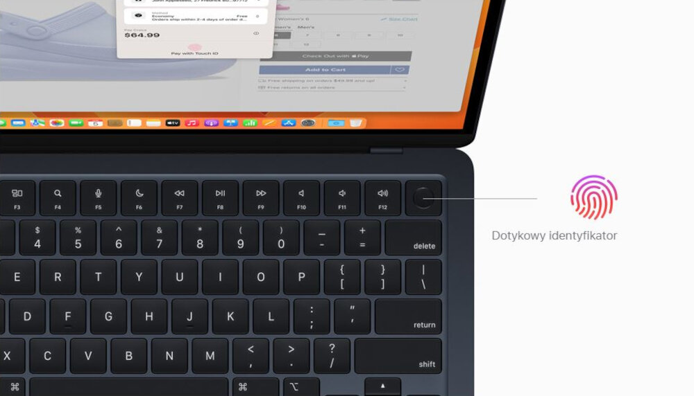 Laptop APPLE MacBook Air 2023 15 cali wytrzymałość dbałość smukły szybkość czip m2 mac iphone icloud migracje wbudowane apki mistrzowski wyraz kamera audio teksty biometryczne dane energooszczędność wyposażenie