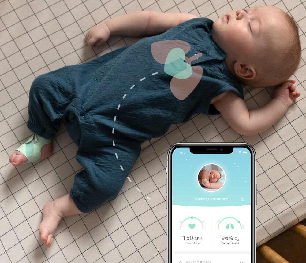 Niania elektroniczna OWLET Cam 2 & Smart Sock 3 monitor oddechu aplikacja na telefon wszelkie dane przesyl