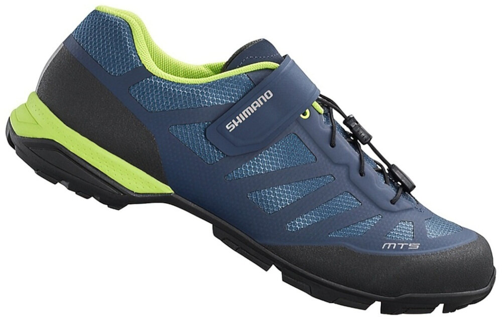 Buty rowerowe SHIMANO SH-MT502 Granatowy rozmiar 41 anatomiczna uniwersalna konstrukcja dopasowanie do stopy minimalizuja dyskomfort zapobiegaja otarciom