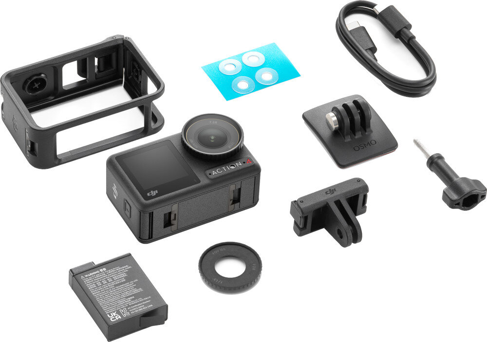 Kamera sportowa DJI Osmo Action 4 Standard Combo opakowanie zawartość zestaw