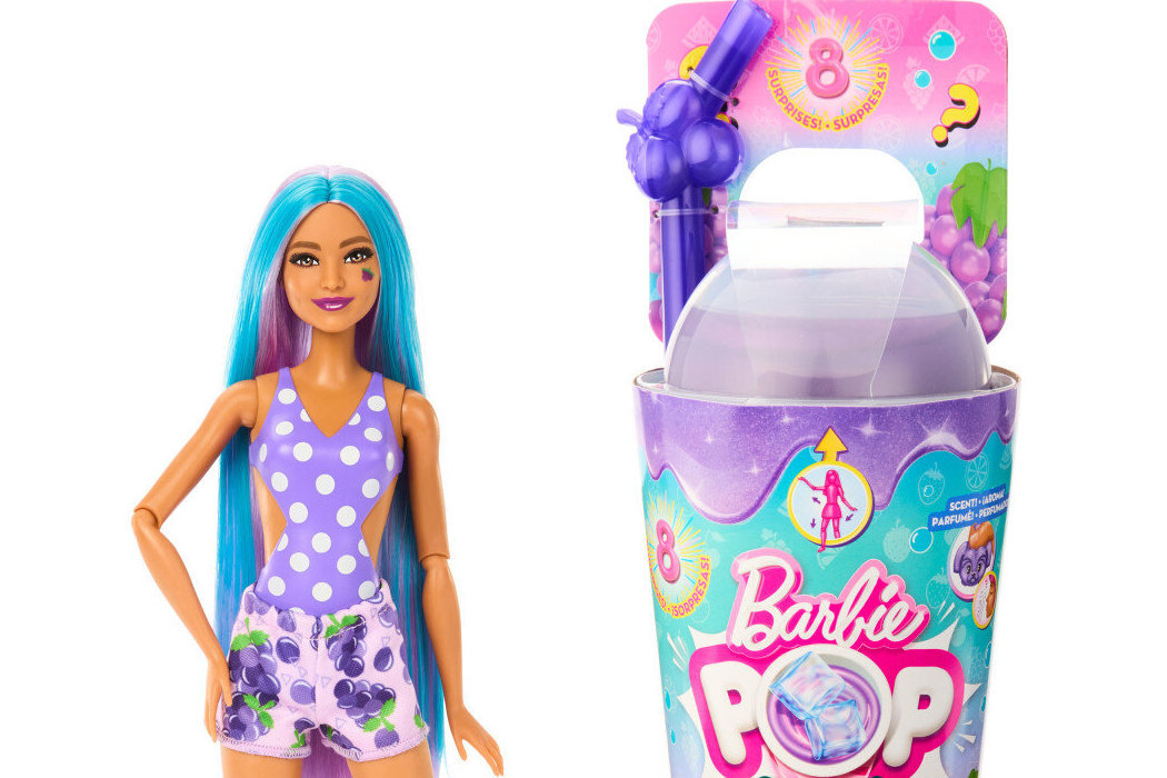 Lalka Barbie Pop Reveal Juicy Fruit Truskawkowa lemoniada zabawa kreatywność elementy slime