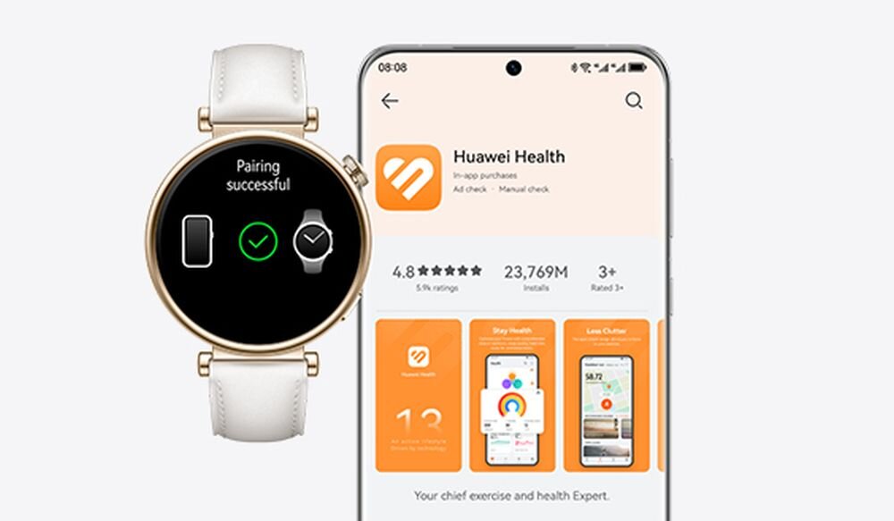 Smartwatch HUAWEI Watch GT 4   ekran bateria czujniki zdrowie sport pasek ładowanie pojemność rozdzielczość łączność sterowanie krew puls rozmowy smartfon aplikacja 