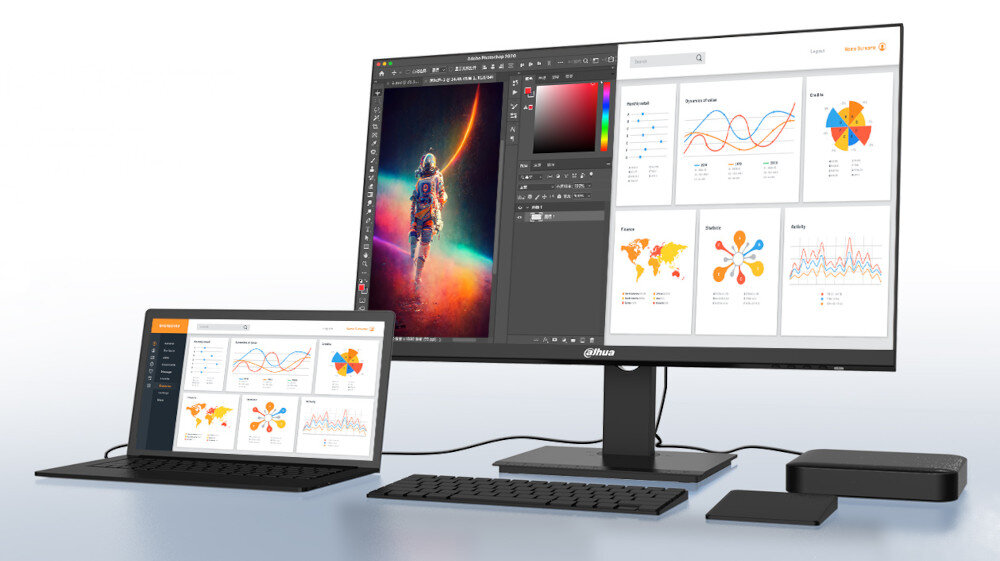 Monitor DAHUA LM27-P301A 27 2560x1440px IPS funkcje dopasowanie PiP PbP