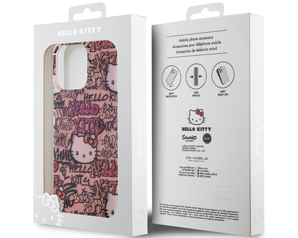 Etui HELLO KITTY IML Tags Graffiti do Apple Ochrona styl elegancja zabezpieczenie charakter detale technologia trwałość odporność upadki zniszczenie 