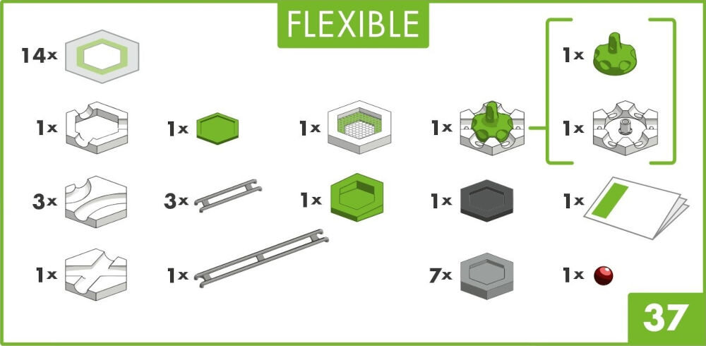 Gra logiczna RAVENSBURGER GraviTrax GO Flexible 23705 elementy zestawu