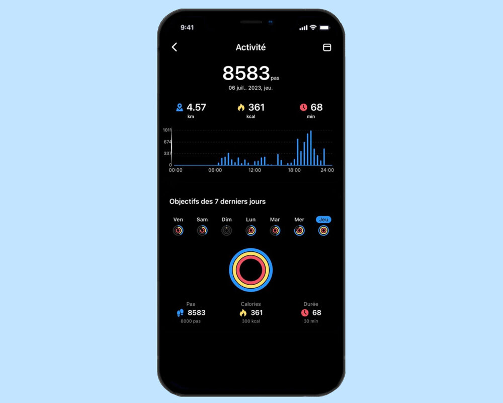 Smartring ICE RING aktywność pomiary tętno kalorie stres