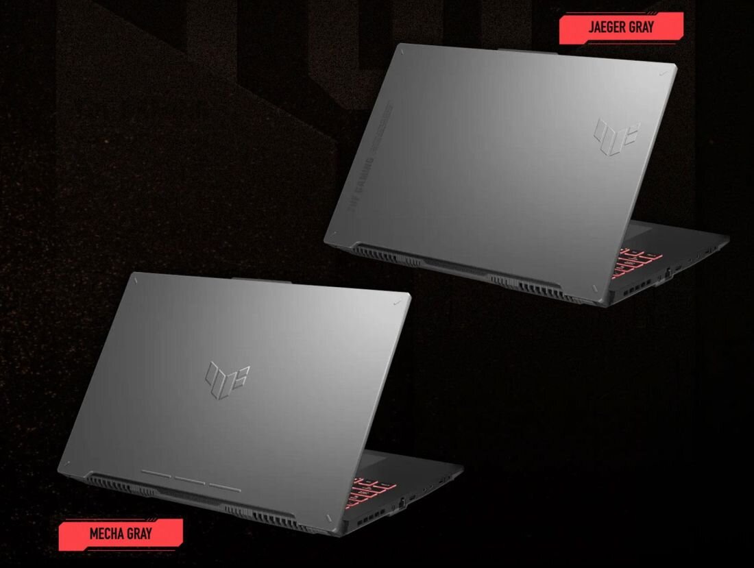 Laptop ASUS TUF Gaming A15 - Wzornictwo TUF Jaeger Grey Mecha Grey 