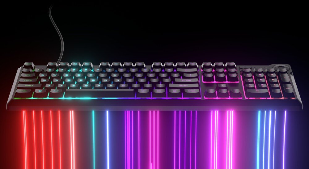 Klawiatura CORSAIR K55 Core RGB Czarny zastosowanie opis