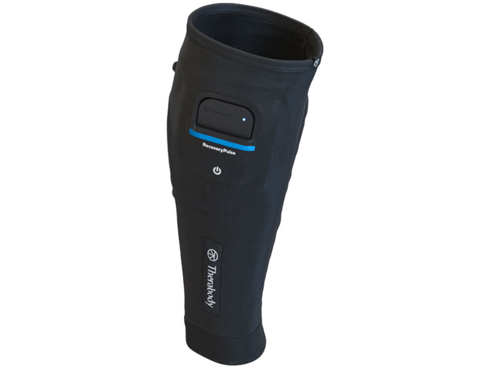 Masażer THERABODY Recoverypulse - Calf Sleeve Single (Rozmiar XL) thanina z germanem wspomaga naturalną termoregulację poprawa krążenia zwiększona efektywność kompresji wspomaga procesy regeneracyjne ulga w bólu poprawa elastyczności mobilności mięśni minimalizacja ryzyka kontuzji usprawnienie regeneracji mięśni 