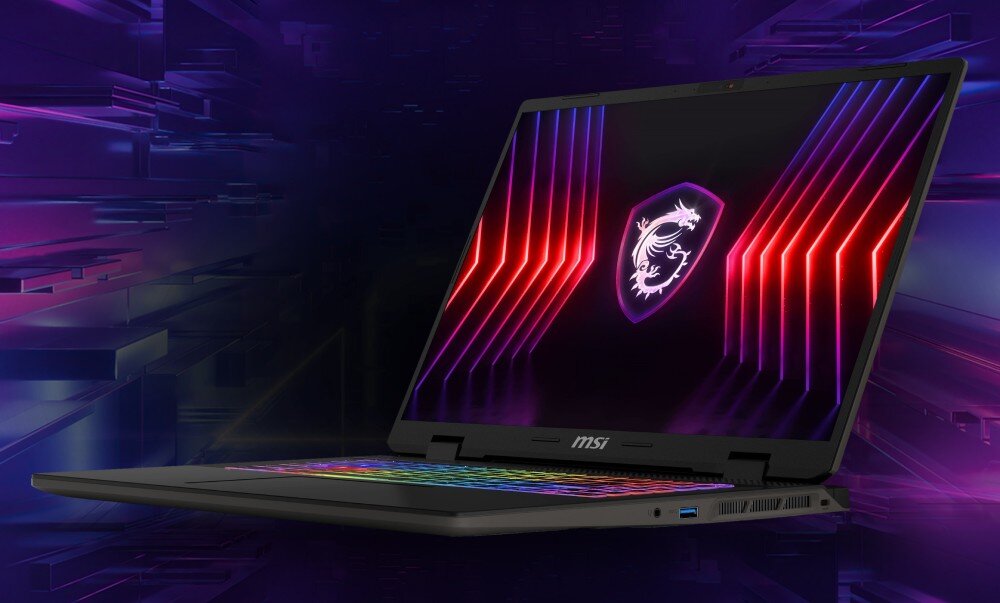 Laptop MSI Sword 17 HX B14VFKG-020XPL 17 IPS 240Hz i7-14700HX 16GB RAM 1TB SSD GeForce RTX4060 głośniki dźwięk kamera mikrofon