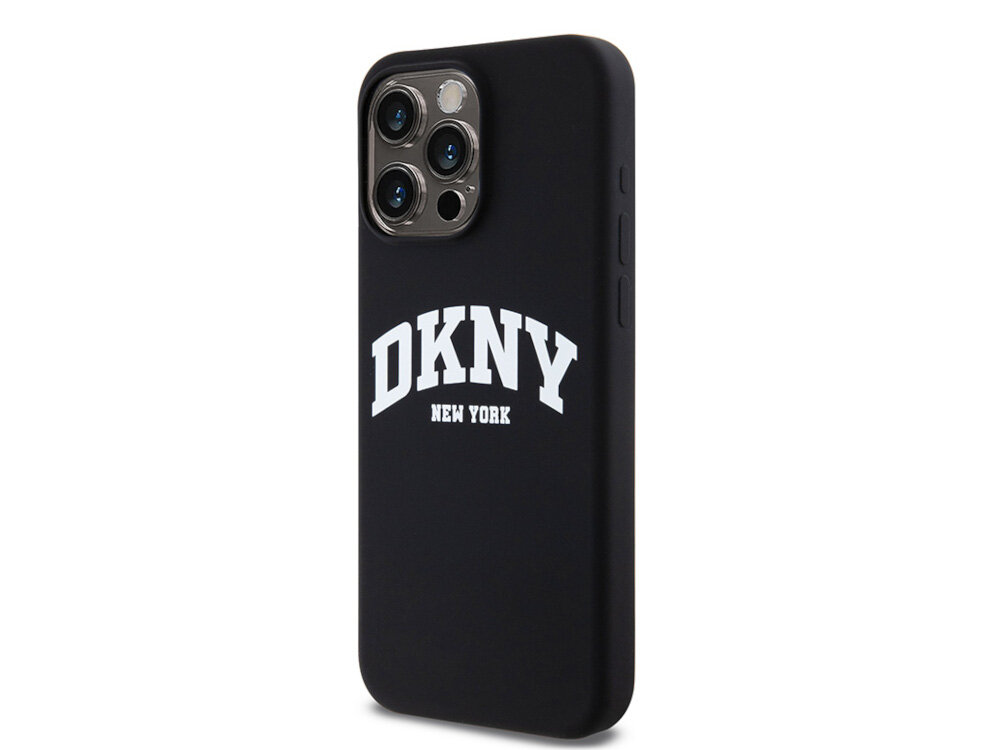 Etui DKNY Liquid Silicone White Printed Logo Miękka powierzchnia silikonowa  pewny chwyt