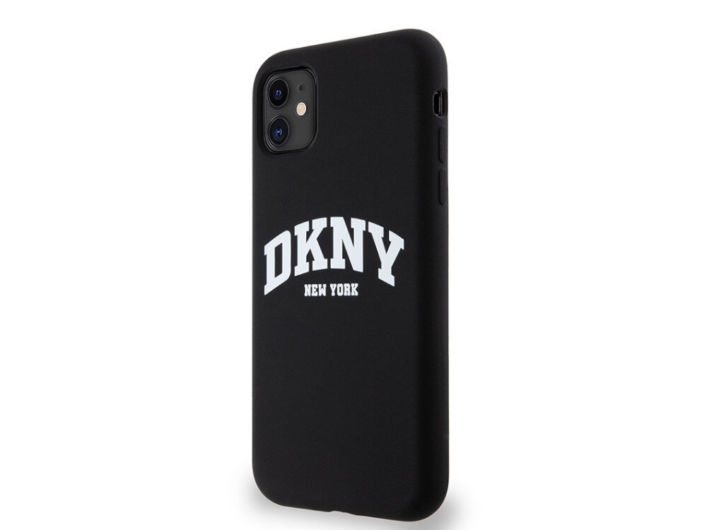 Etui DKNY Liquid Silicone White Printed Logo Miękka powierzchnia silikonowa  pewny chwyt