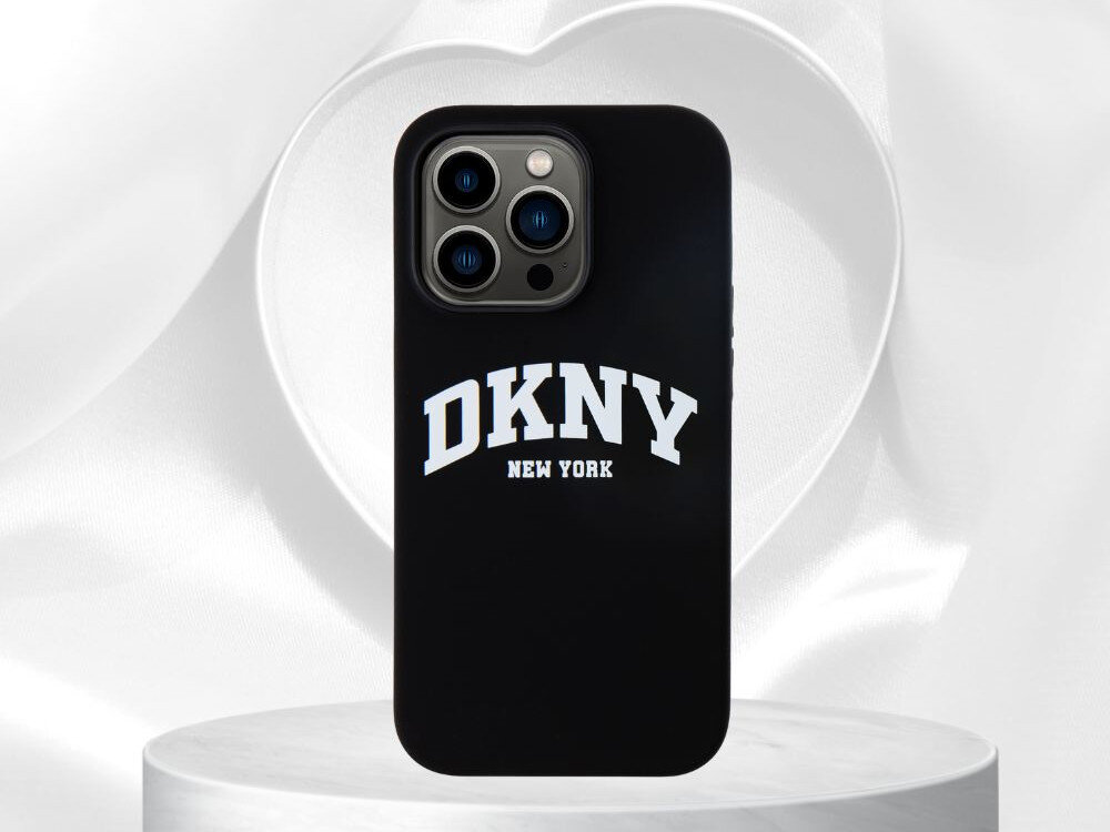 Etui DKNY Liquid Silicone White Printed Logo 