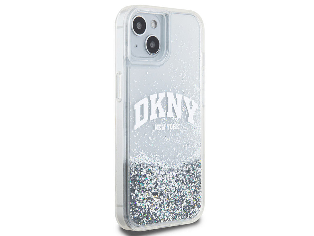 Etui DKNY Liquid Glitter Big Logo TPU (termoplastyczny poliuretan) i PC (poliwęglan) elastyczne boki chroniąc ramkę urządzenia