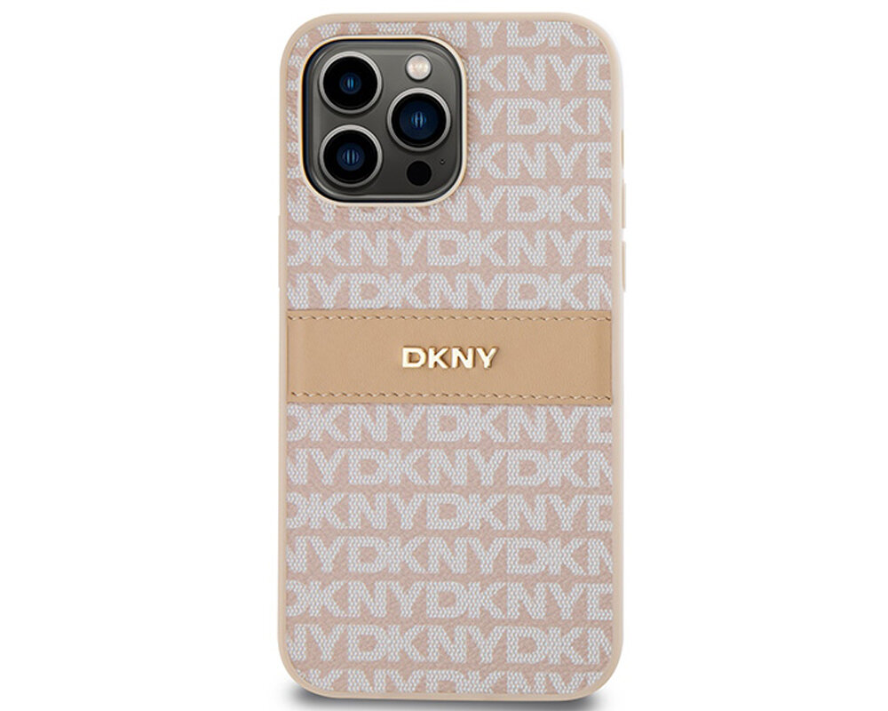 Etui DKNY Leather Mono Stripe & Metal Logo olsniewajacy idealnie przylega wyrozniajacy sie wygoda chroni