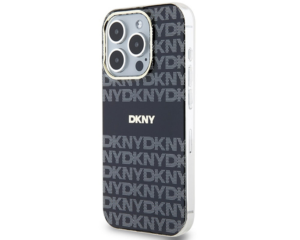 Etui DKNY IML Mono & Stripe MagSafe do Apple iPhone unikalny wyrazisty ochrona etui inicjaly motyw dynamiczny