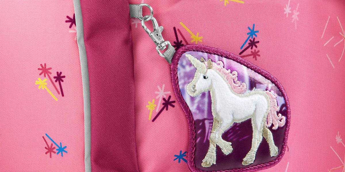 Plecak STEP BY STEP Junior Kiga Mini Little Unicorn Nuala Różowy wymienne ozdoby KIGA MAGS magnetyczne mocowanie