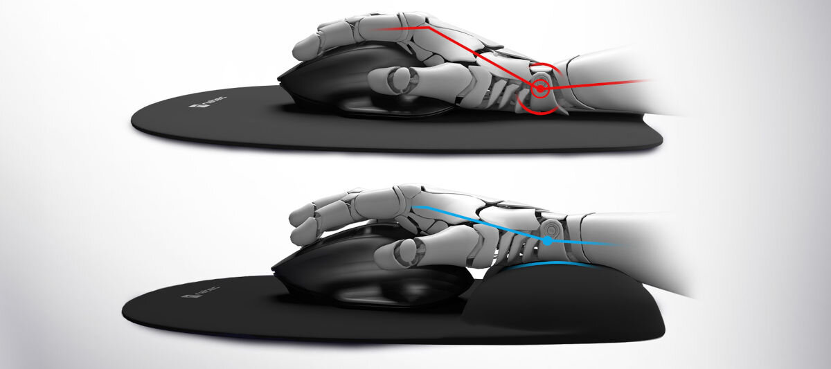 Zestaw podkładek NATEC Chipmunk 2 w 1 precyzyjna kontrola kursora miękka poduszka pod nadgarstek wymiary 250 x 230 x 25 mm