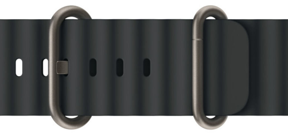 Pasek do Apple Watch (44/45/46/49mm) Czarny (Tytan naturalny) możliwość przedłużenia