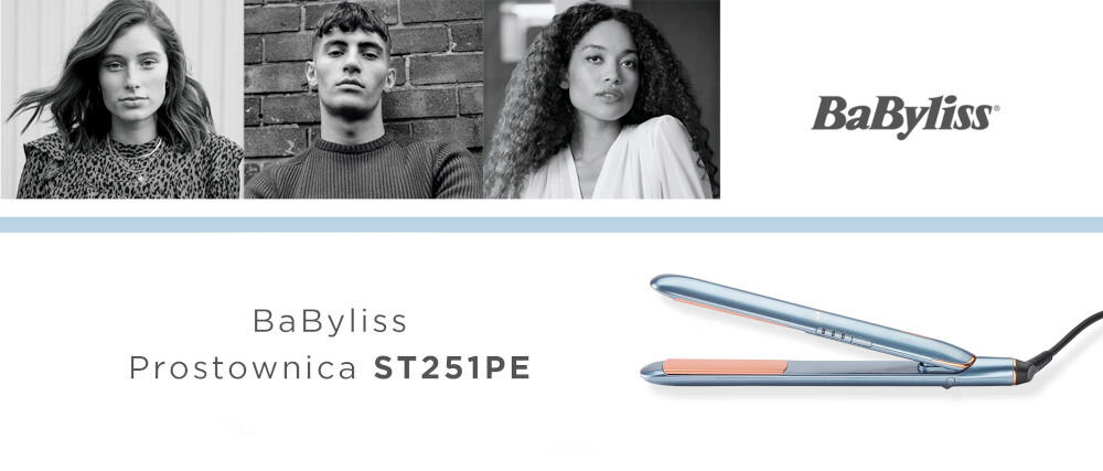 Prostownica BABYLISS ST251PE Denim Luxe 235 stopni połysk gładkość