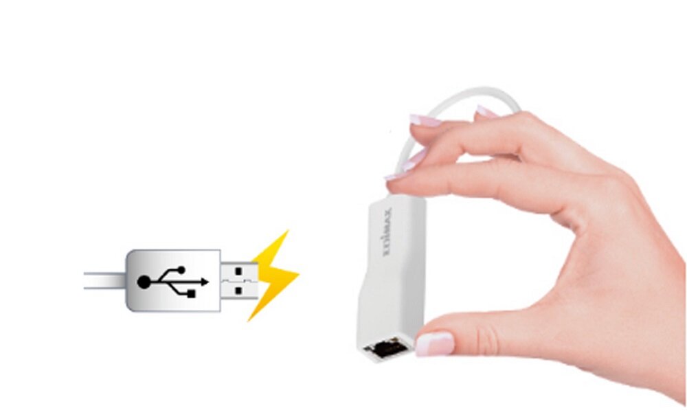 Adapter EDIMAX EU-4208 minializm mały poręczny prosta instalacja