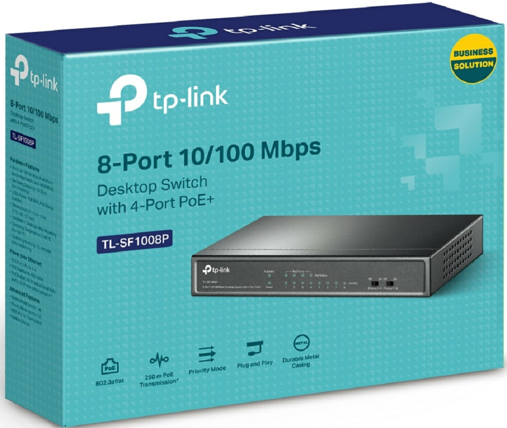 Switch TP-LINK TL-SF1008P - funckje wysoka wydajnosc 