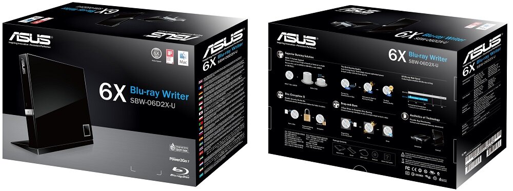 Napęd ASUS SBW-06D2X-U bezpieczeństwo Disc Encryption II